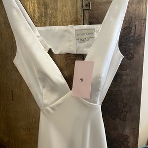 Sachin & Babi from BHLDN Sierra V-Neck Cutout Satin Midi Dress